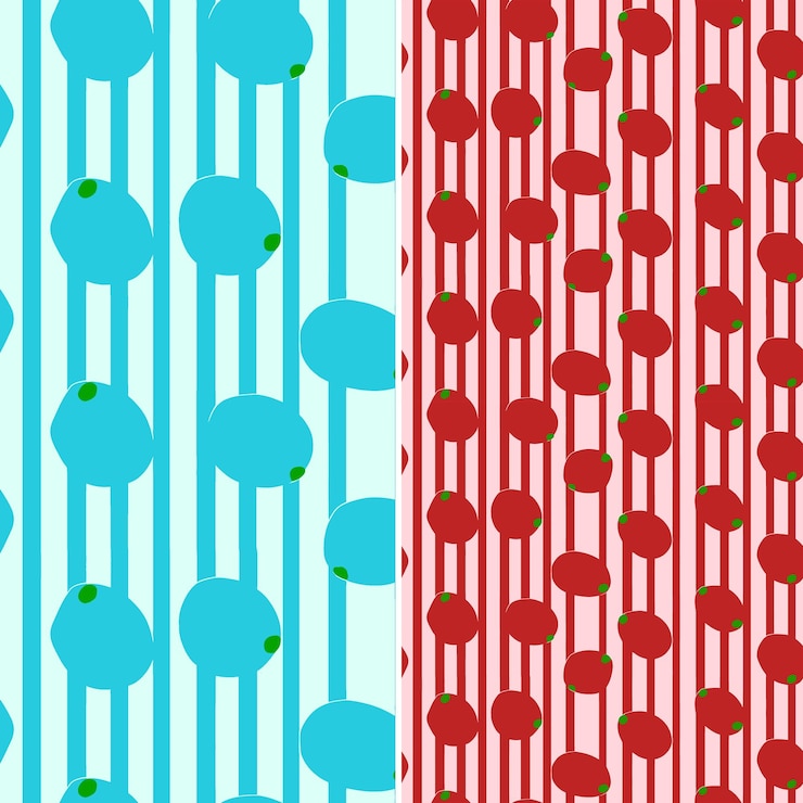 PSD kumquat with oval shape and tiny design with striped pattern tropical fruit pattern vector design