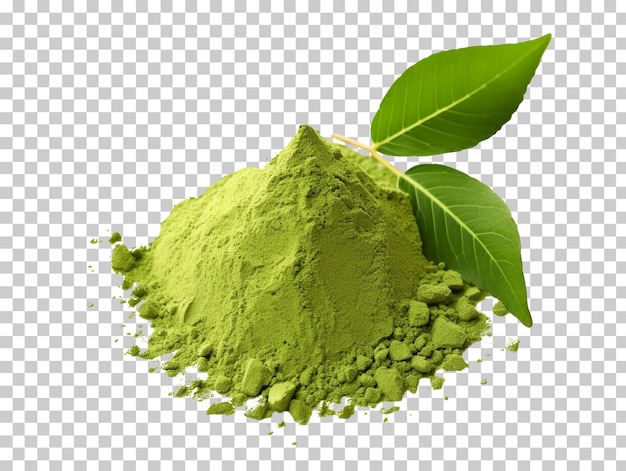 Kupa Zielonej Herbaty Matcha W Proszku Na Przezroczystym Tle Png Psd