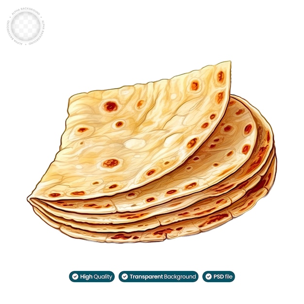 PSD kusząca ilustracja tortilla