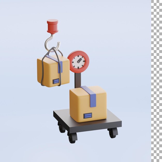 Kutulu Tartı 3D İkonu
