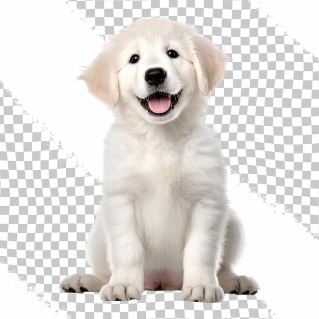 PSD kuvasz dog animal puppy fun isolated on transparent background