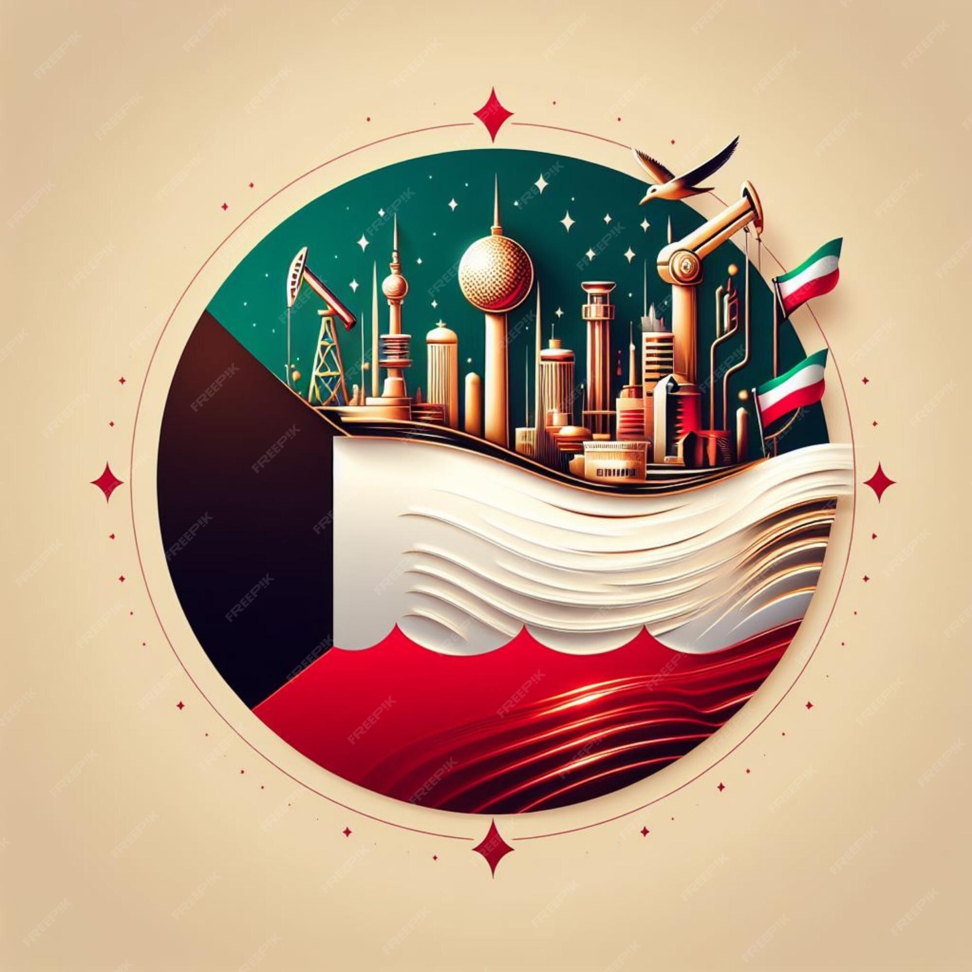 Premium PSD Kuwait national day 2024 psd social media post