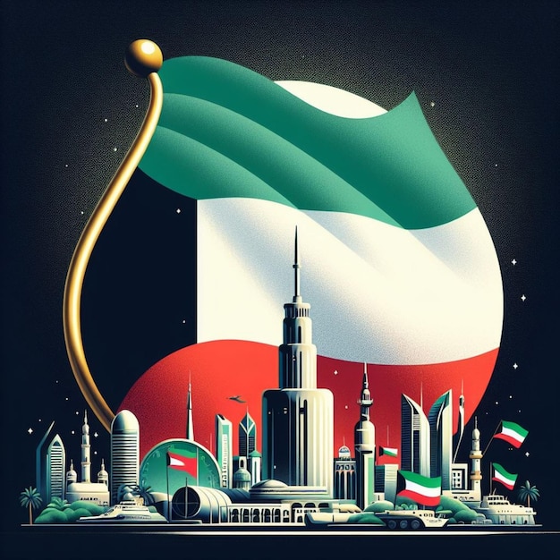 PSD giornata nazionale del kuwait 2024 psd post sui social media