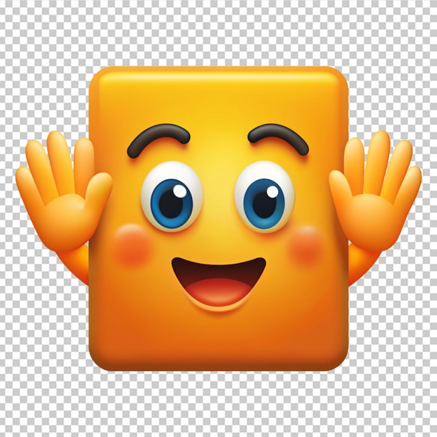 PSD kwadratowe emoji wyraziste ręce