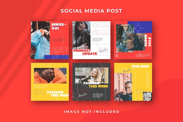 Kwadratowe Media Społecznościowe Publikują Szablon Psd Na Instagramie