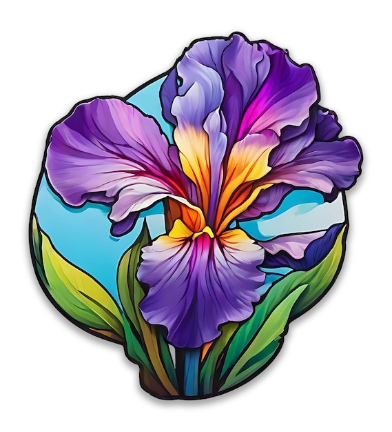 PSD kwiat iris clipart