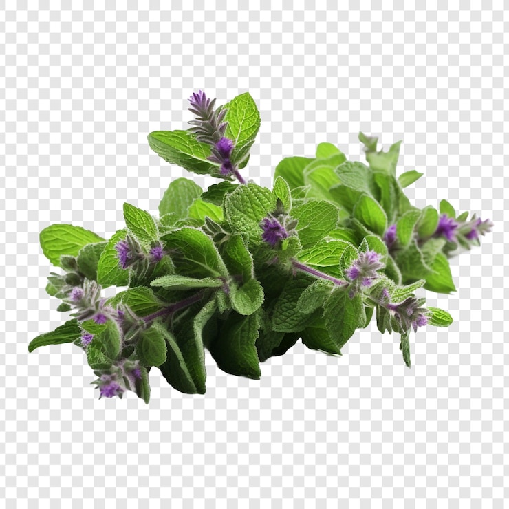 PSD kwiat mięty png na przezroczystym tle
