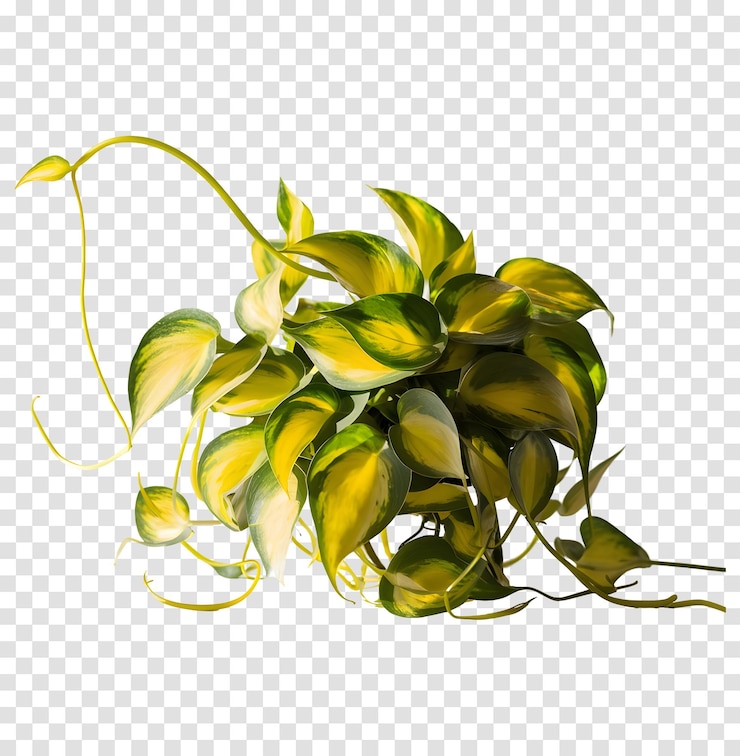 PSD kwiat pothos epipremnum aureum wyizolowany na przezroczystym tle freepik