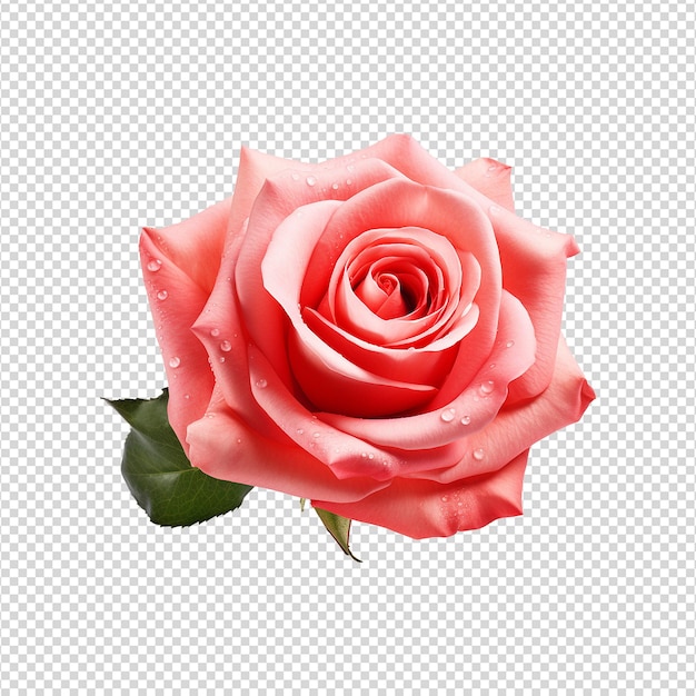Kwiat Róży 3d Wyizolowany Na Przezroczystym Tle