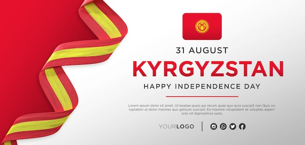 Kyrgyzstan National Independence Day Celebration Banner, National Anniversary