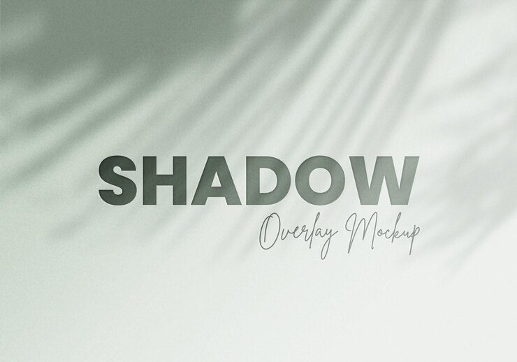 PSD laat schaduw overlay mockup achter