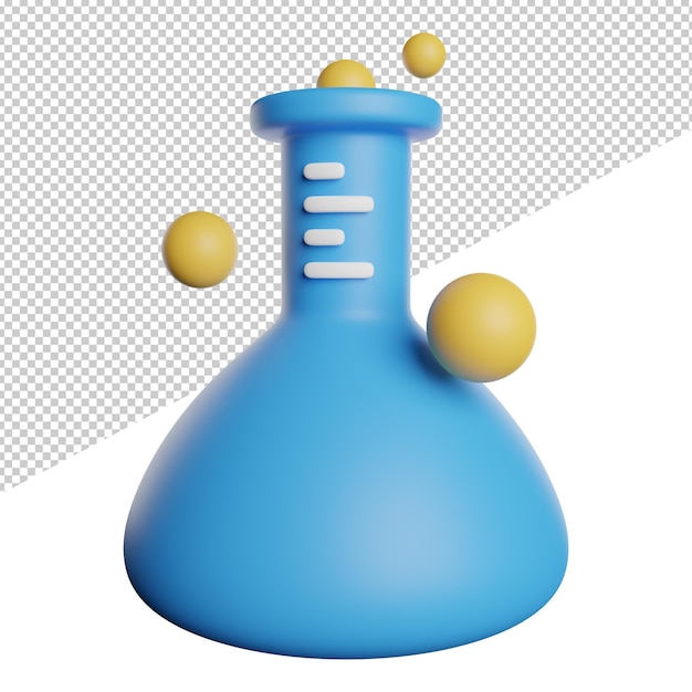 Lab Education Tools вид спереди 3d рендеринг иконки иллюстрации на прозрачном фоне