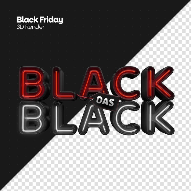 브라질에서 포르투갈어로 마케팅 캠페인을 위해 현실적인 라벨 블랙 프라이데이 3d 렌더링