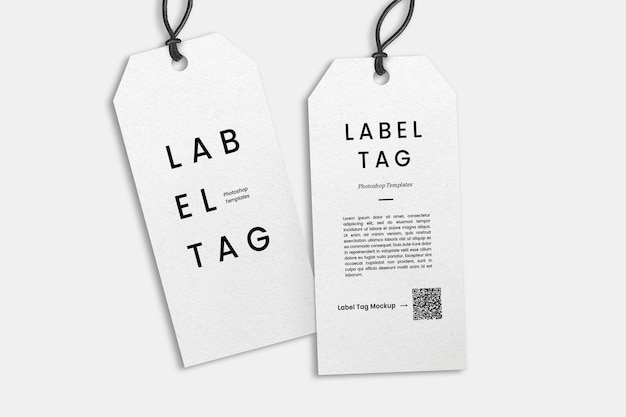 Label clothing design mockups