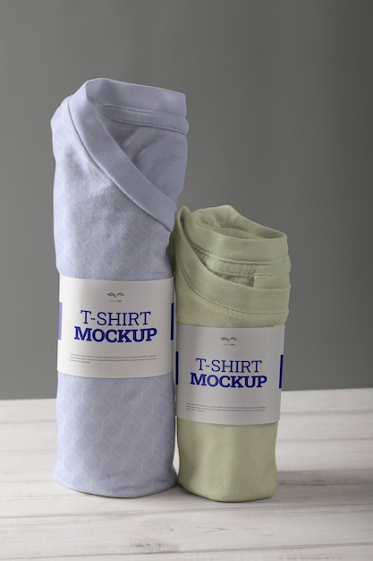 Label mock-up on clothing fabric