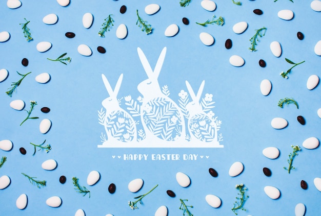 label mockup with easter concept