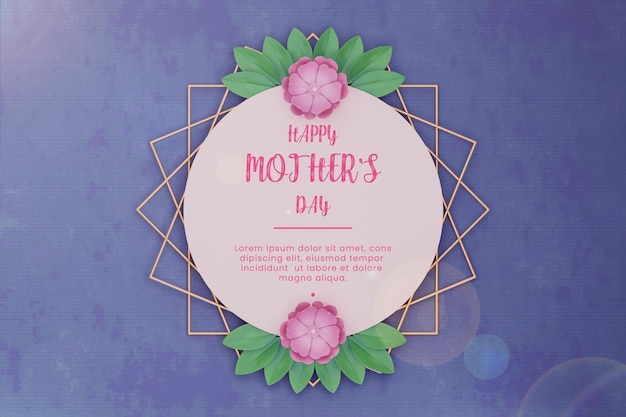 Label mockup with mothers day concept