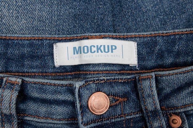 Label op denimstof