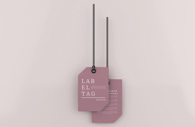 Label or price tag mockup template