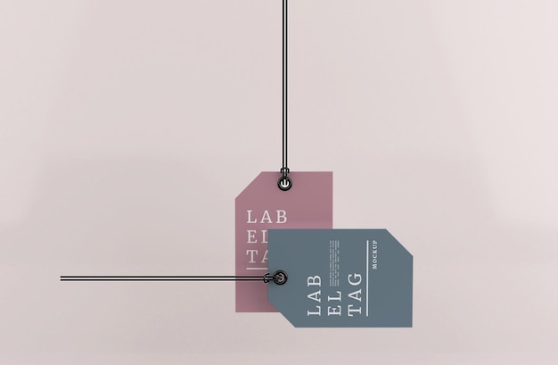 Label or price tag mockup template