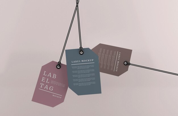 Label or price tag mockup template