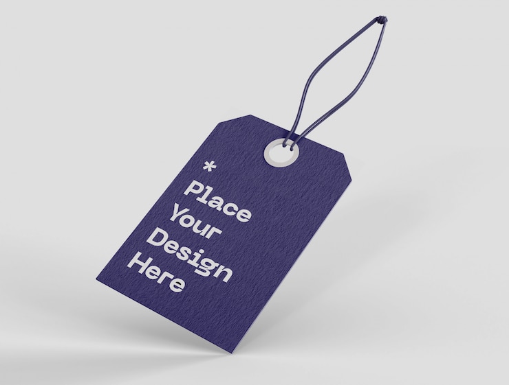 PSD label price tag mockup