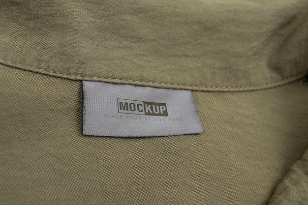 Label on shirt fabric