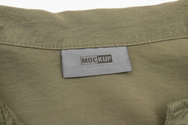 Label on shirt fabric