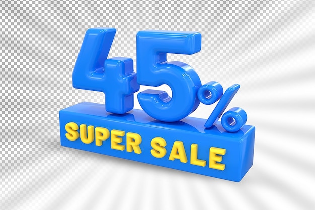 Label super sale up to 45 off blue 3d render