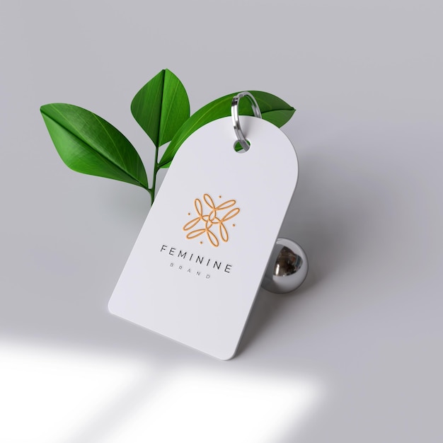 PSD label tag logo mockup