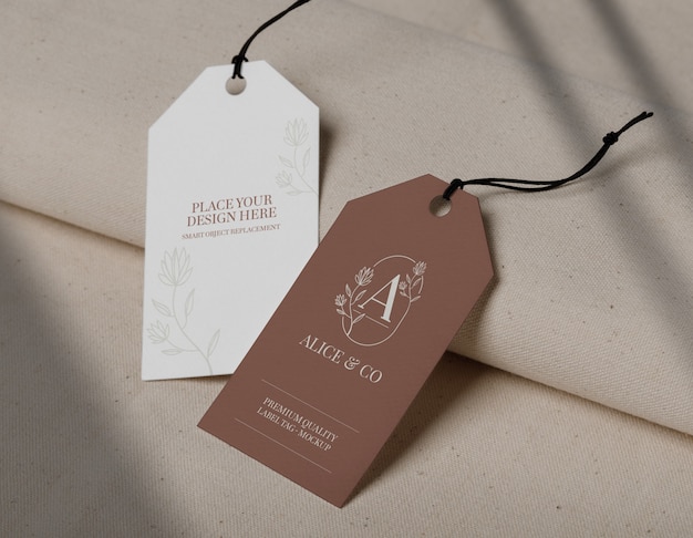 PSD label tag mockup design