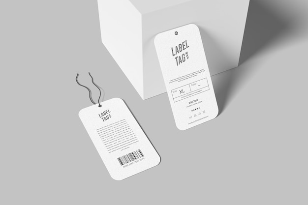 PSD label tag mockup (ontwerp van etiketten)