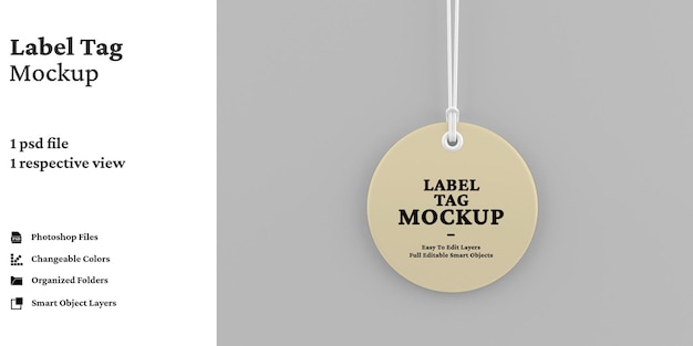 Label tag mockup ontwerp