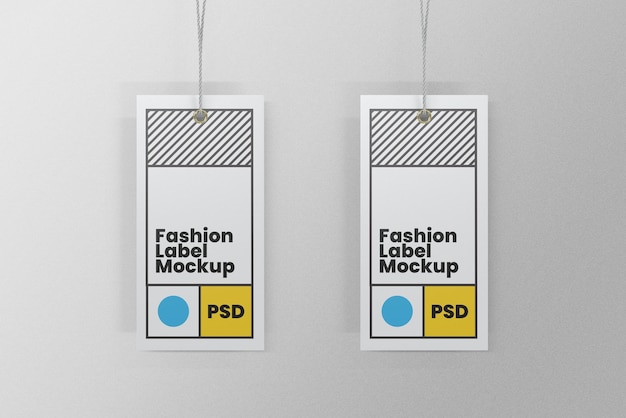 PSD modello di progettazione psd mockup tag etichetta