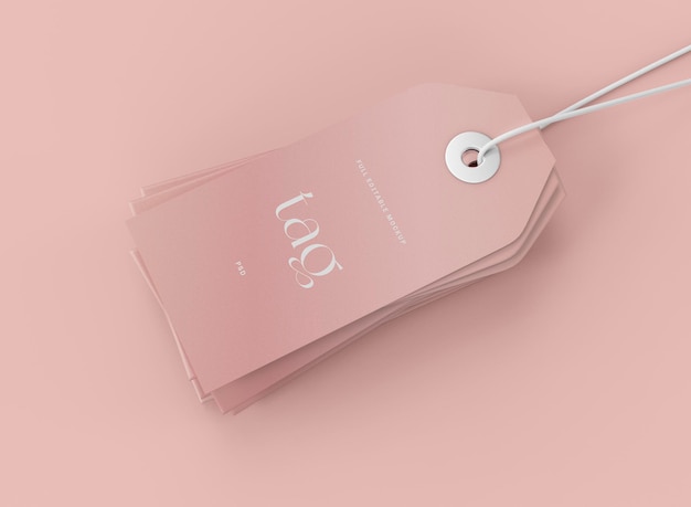 Label tag mockup. sale concept