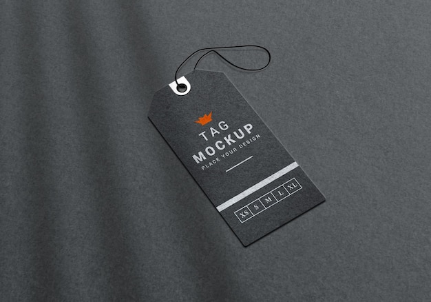 Label tag mockup-sjabloon