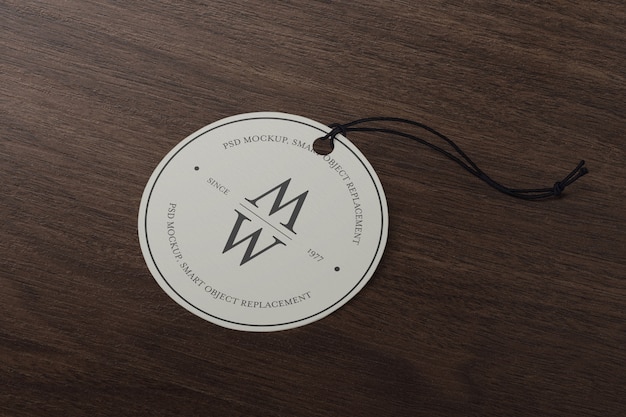 Label tag mockup template