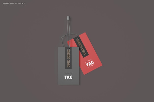 PSD mockup tag etichetta