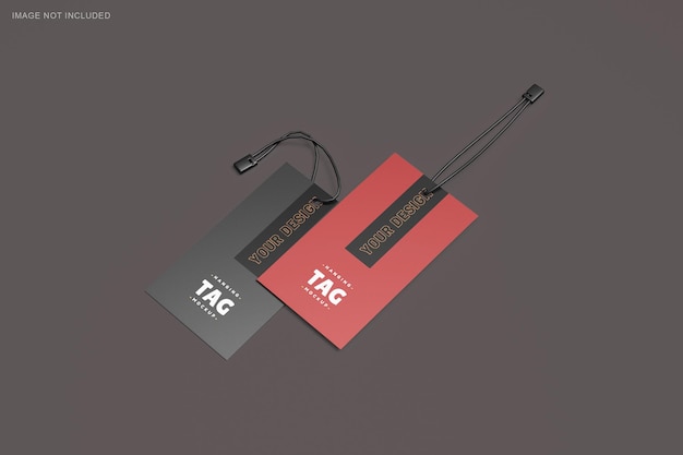 PSD mockup tag etichetta