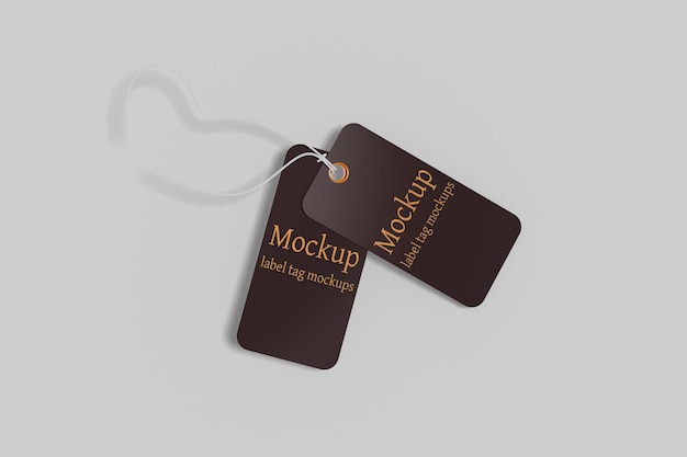 Mockup di tag etichetta