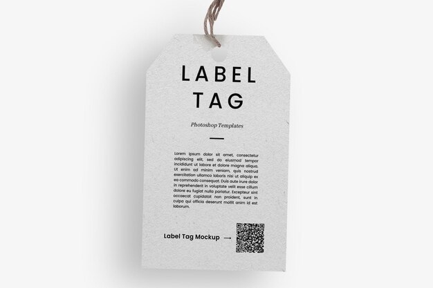 PSD label tag mockups