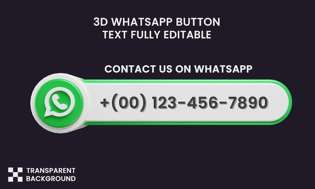 3d 렌더링에서 Whatsapp 문의 버튼에 레이블 지정