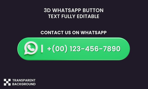 3d 렌더링에서 Whatsapp 문의 버튼 템플릿에 레이블 지정