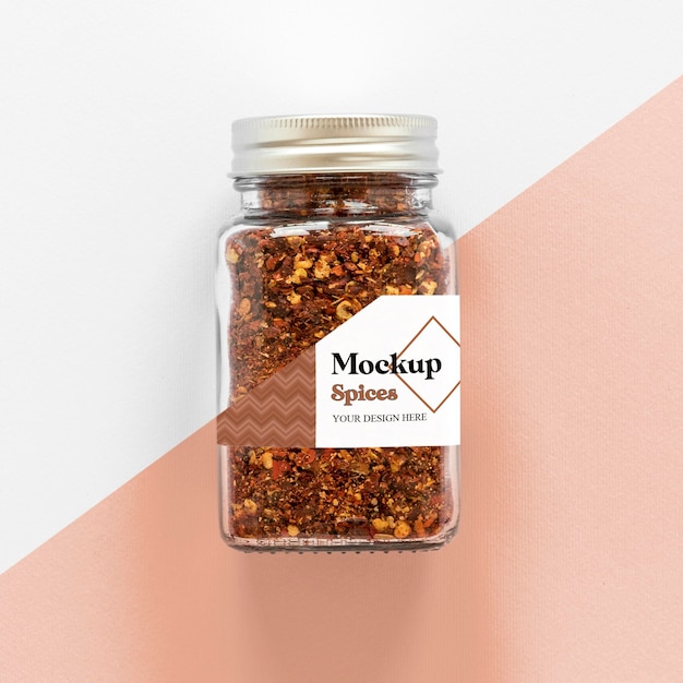 Labeling jar with spices