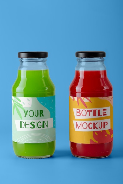 Labelmodel van glazen fles