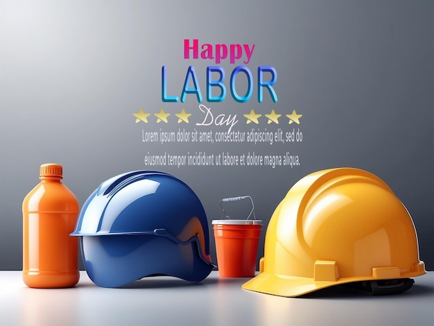 PSD labor day background design template