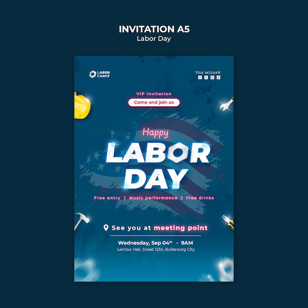 labor day celebration template