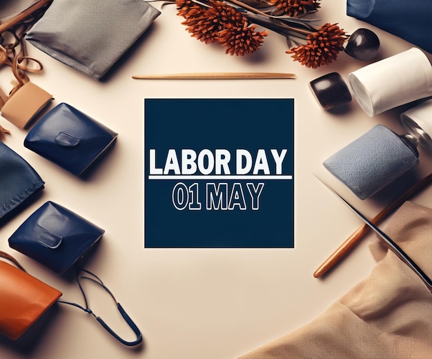 PSD labor day mock designs and and psd banner and labor day icon