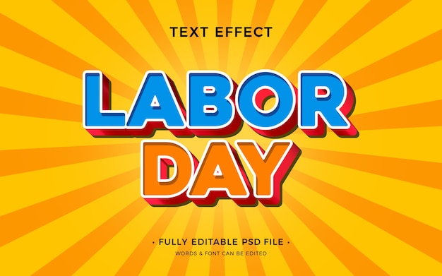 Labor day text effect