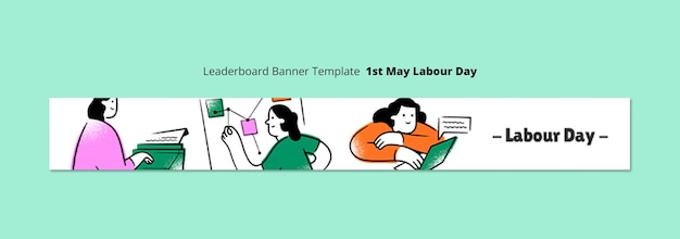 PSD labour day celebration banner template